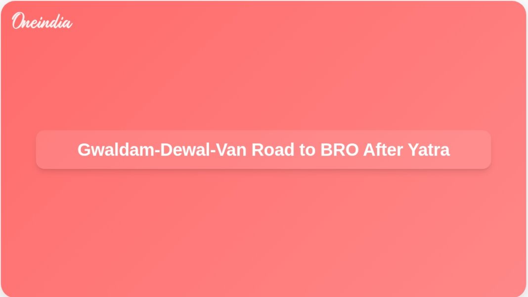 Uttarakhand CM Pushkar Singh Dhami Announces Handover of Gwaldam-Dewal-Van Road to BRO After Raj Jat Yatra | Uttarakhand’s Gwaldam-Dewal-Van Road to Be Handed to BRO After Raj Jat Yatra Uttarakhand CM Pushkar Singh Dhami Announces Handover of Gwaldam-Dewal-Van Road to BRO After Raj Jat Yatra | Uttarakhand’s Gwaldam-Dewal-Van Road to Be Handed to BRO After Raj Jat Yatra