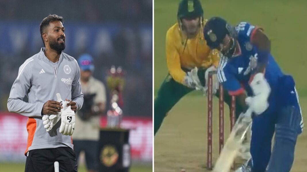 VIDEO: हार्दिक पंड्या का स्वैग छाया! कट्टक में बिना देखे जड़ा खतरनाक सिक्स, गेंदबाज के उड़े होश VIDEO: हार्दिक पंड्या का स्वैग छाया! कट्टक में बिना देखे जड़ा खतरनाक सिक्स, गेंदबाज के उड़े होश