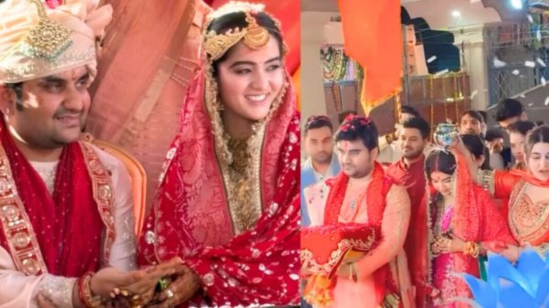 पत्नी शिप्रा को लेकर देर रात वृंदावन पहुंचे इंद्रेश उपाध्याय,ससुराल वालों ने किया दुल्हन का भव्य स्वागत, Video | Indresh Upadhyay reached Vrindravan late night with shipra sharma, In laws Grand welcome for bride पत्नी शिप्रा को लेकर देर रात वृंदावन पहुंचे इंद्रेश उपाध्याय,ससुराल वालों ने किया दुल्हन का भव्य स्वागत, Video | Indresh Upadhyay reached Vrindravan late night with shipra sharma, In laws Grand welcome for bride