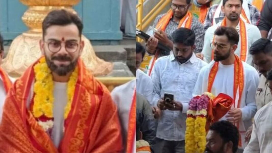 Virat Kohli: हाथ में पूजा की थाल लिए सिंहाचलम मंदिर पहुंचे विराट कोहली, साल में 1 दिन दिखती है भगवान की मूर्ति | Virat Kohli Visits Simhachalam Devasthanam Temple In Vizag After ind vs sa Series Virat Kohli: हाथ में पूजा की थाल लिए सिंहाचलम मंदिर पहुंचे विराट कोहली, साल में 1 दिन दिखती है भगवान की मूर्ति | Virat Kohli Visits Simhachalam Devasthanam Temple In Vizag After ind vs sa Series