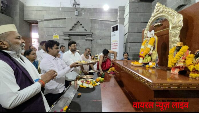 श्रीक्षेत्र कोथळीत भक्तीचा सुगंध ,यात्रोत्सवानंतर ‘आईसाहेबांचा’ क्षीणभाग दूर करण्यासाठी २१ वनौषधींच्या काढ्याने महाअभिषेक.