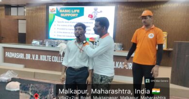 मलकापूरच्या व्ही. बी. कोलते कॉलेजमध्ये आपत्ती व्यवस्थापन व CPR जनजागृती